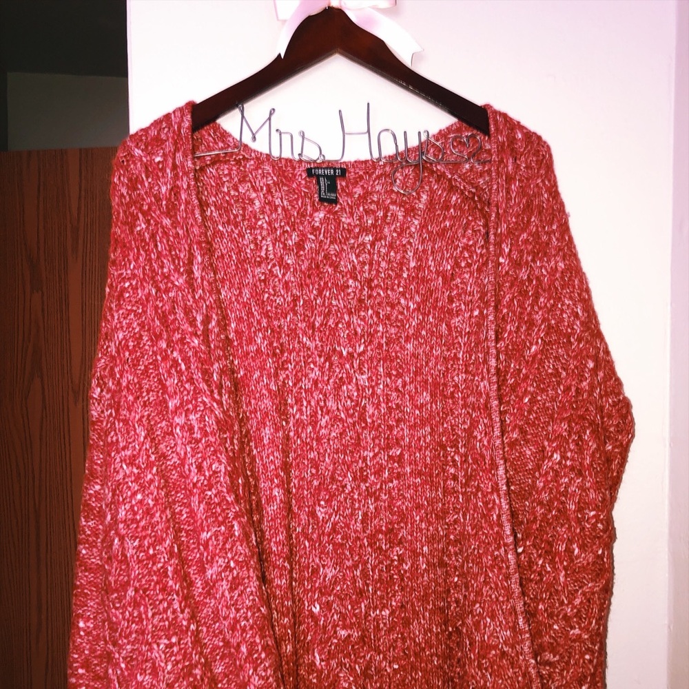Red Forever 21 cardigan 🍒
